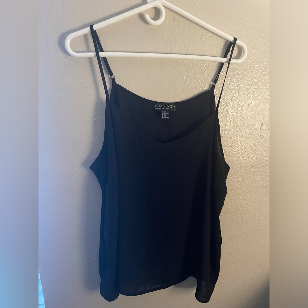 Black chiffon cami